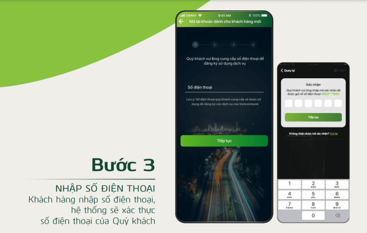 mở tài khoản vcb online