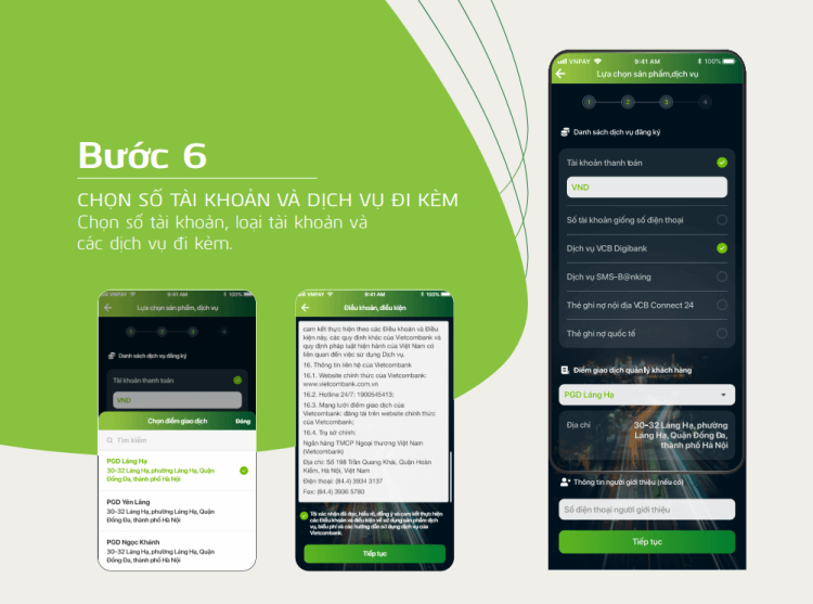 mở tài khoản vcb online